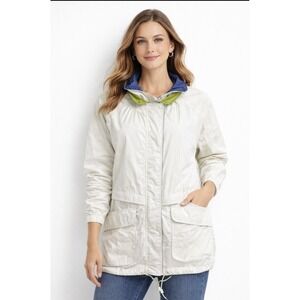 Vintage White Purple Contrast‎ 90's Fleet Street Drawstring Waist Jacket Large